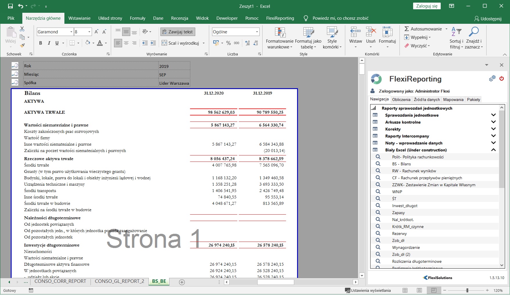 krok 9 - sprawozdanie finansowe - konsolidacja finansowa